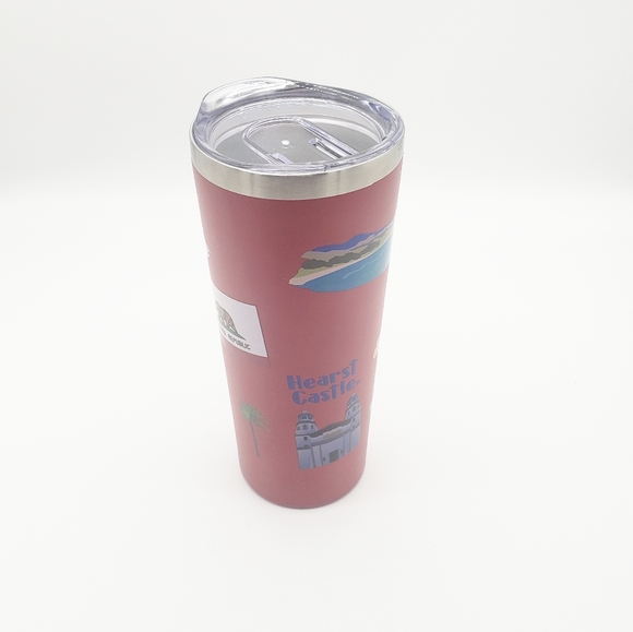 Hearst Castle Red Tumbler With Stickers - Picture 4 of 8